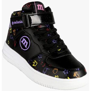 melania Sneakers alte da ragazza con strappo Sneakers Alte bambina Nero taglia 33