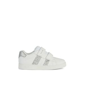 Geox Sneakers Bianche Ragazza BIANCO/ARGENTO 28