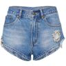 AREA Shorts In Denim Con Decorazioni Blu 24 - 25 - 26 - 27 - 28 - 29 - 30