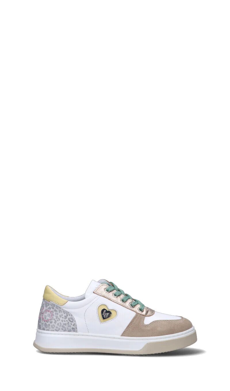 Liujo Sneaker ragazza bianca/beige/gialla in pelle BIANCO 37