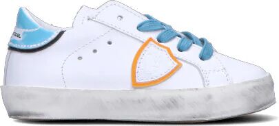 PHILIPPE MODEL Sneaker bimbo bianca/azzurra in pelle BIANCO 21