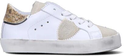 PHILIPPE MODEL Sneaker bimba bianca/beige in pelle BIANCO 25