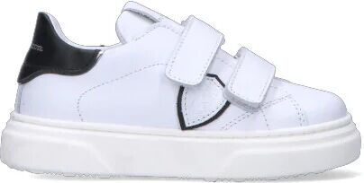 PHILIPPE MODEL Sneaker bimbo bianca/nera in pelle BIANCO 26