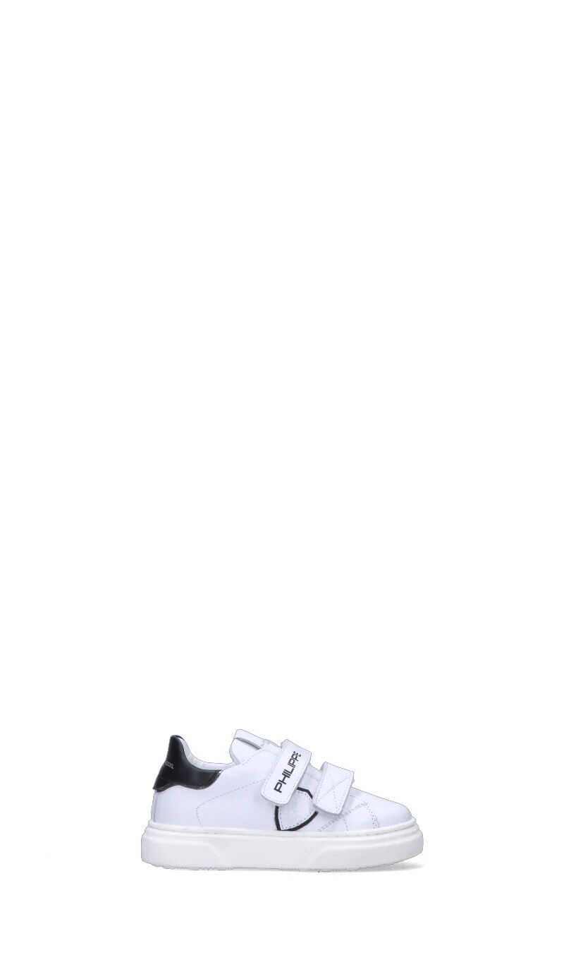 PHILIPPE MODEL Sneaker bimbo bianca/nera in pelle BIANCO 26