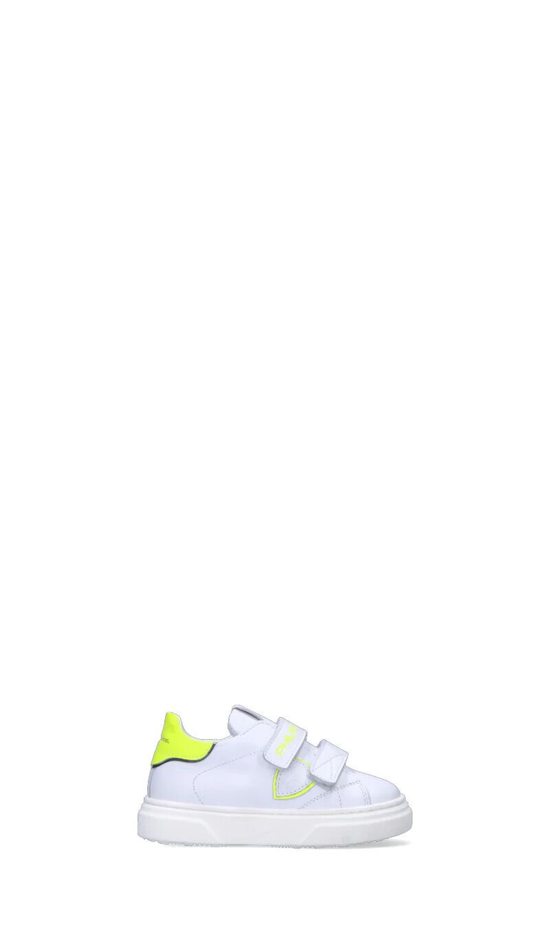 PHILIPPE MODEL Sneaker bimbo bianca/gialla in pelle BIANCO 24