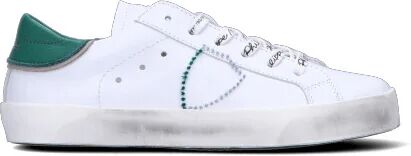 PHILIPPE MODEL Sneaker bimbo bianca/verde in pelle BIANCO 33