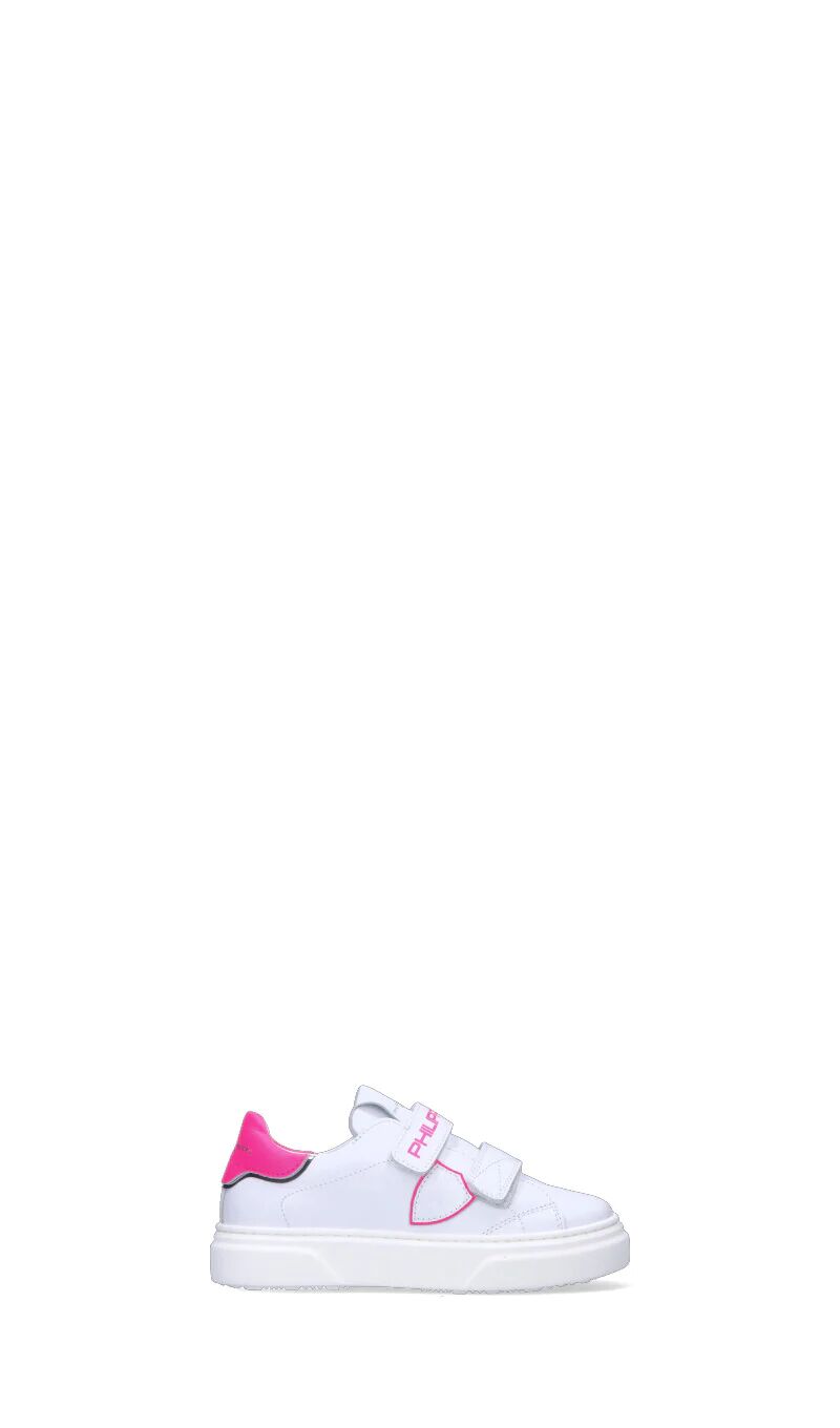 PHILIPPE MODEL Sneaker bimba bianca/rosa in pelle BIANCO 31
