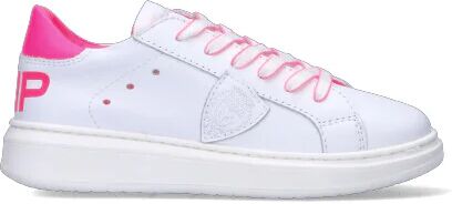 PHILIPPE MODEL Sneaker bimba bianca/rosa in pelle BIANCO 33