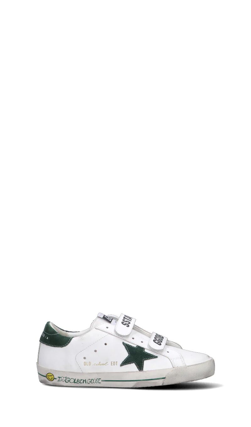GOLDEN GOOSE Sneaker ragazzo bianca/verde in pelle BIANCO 38
