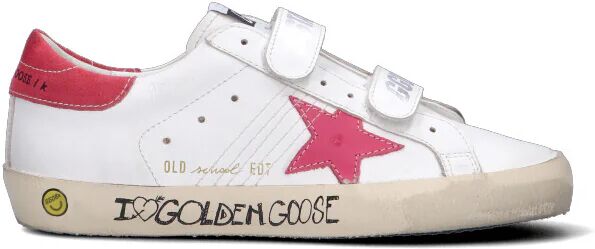 GOLDEN GOOSE Sneaker ragazza bianca/fucsia in pelle BIANCO 40