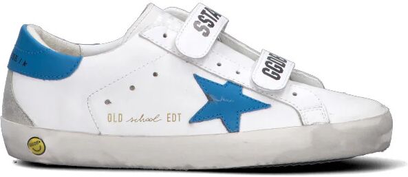 GOLDEN GOOSE Sneaker ragazzo bianca/azzurra in pelle BIANCO 39