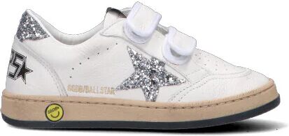 GOLDEN GOOSE BALL STAR STRAP Sneaker bimba bianca/argento in pelle BIANCO 34