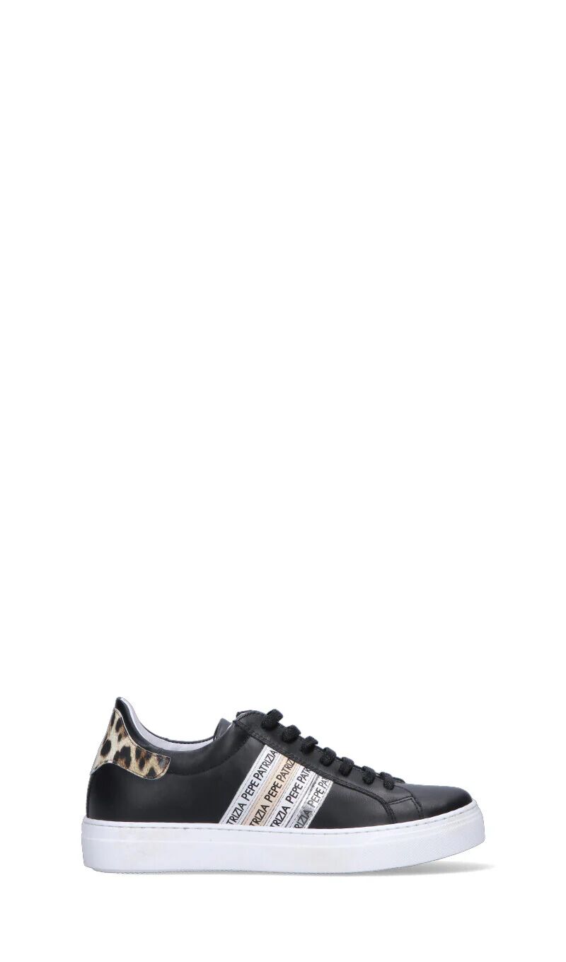 PATRIZIA PEPE JUNIOR Sneaker ragazza nera/beige in pelle NERO 37