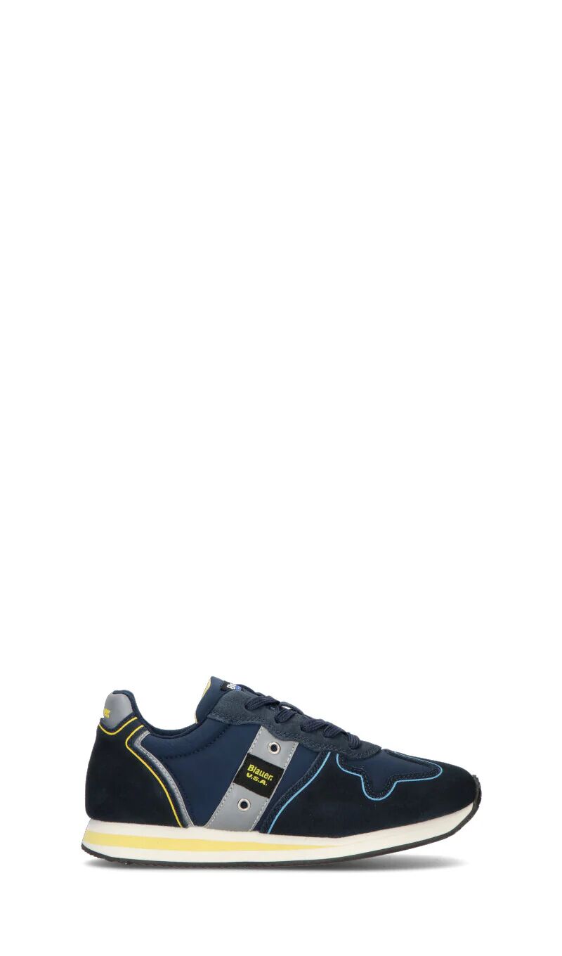 Blauer Sneaker ragazzo/a blu/gialla in pelle BLU 39