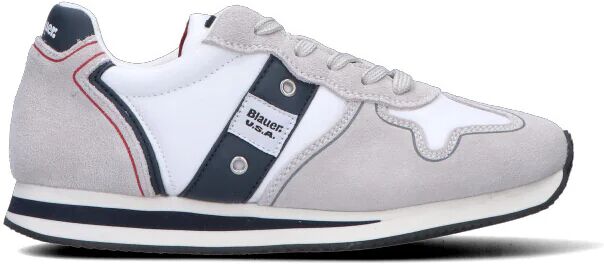 Blauer Sneaker ragazzo/a bianca/blu in suede BIANCO 36