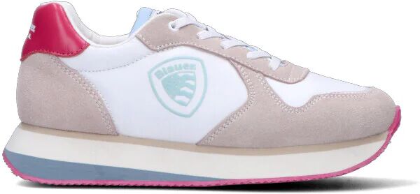 Blauer Sneaker ragazzo/a bianca/rosa in pelle MULTICOLOR 37