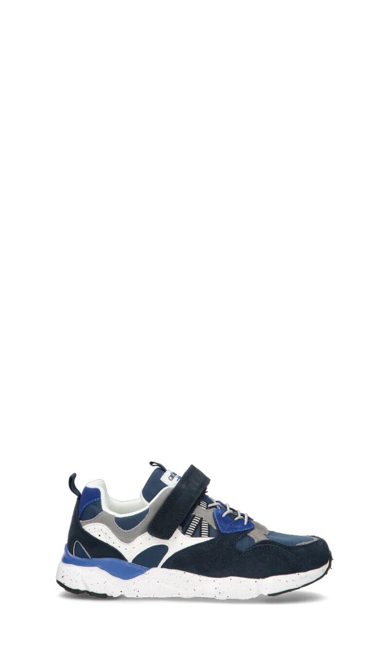 GRUNLAND Sneaker ragazzo blu/bianca in pelle BLU 38
