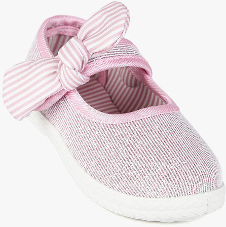 Original Marines Ballerina da bambina in lurex con fiocco Ballerine bambina Rosa taglia 25