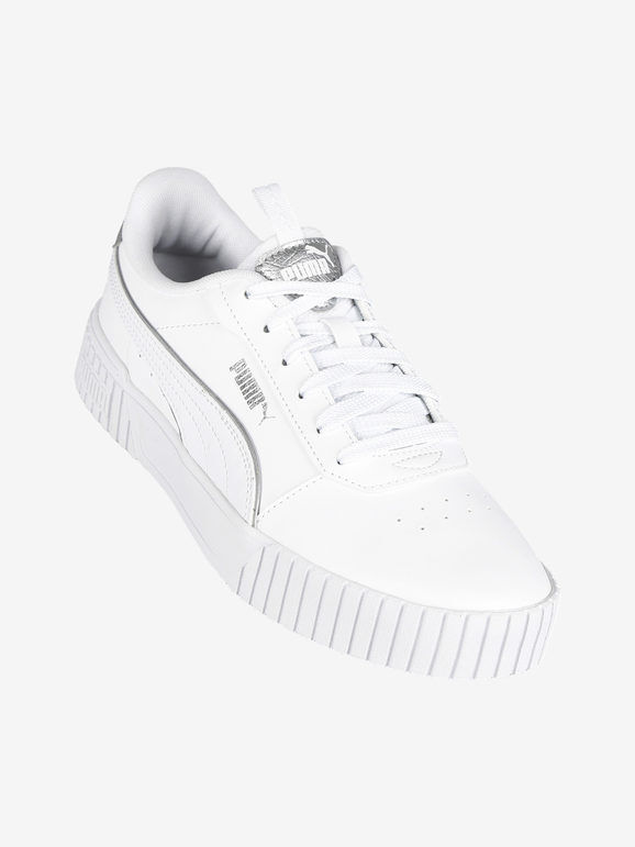 Puma Carina 2.0 Pop Up Mtllcs Sneakers con platform da ragazza Sneakers Basse bambina Bianco taglia 37