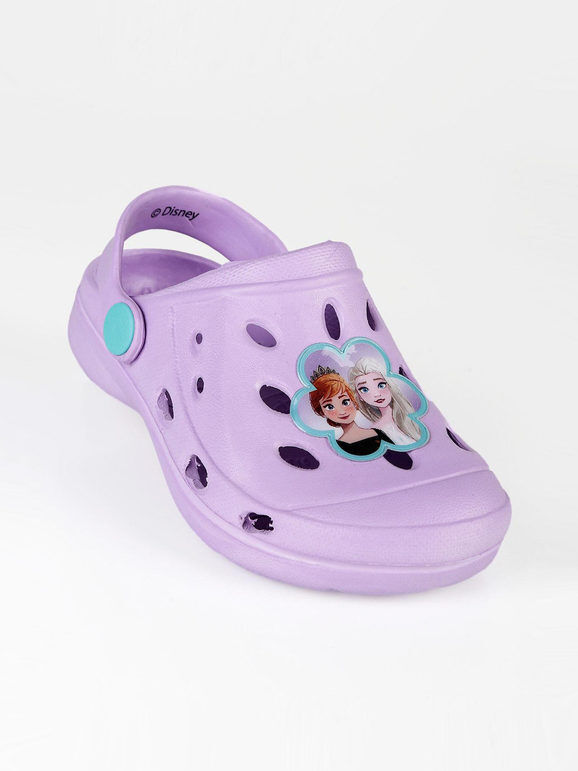 Disney Ciabatte Anna E Elsa modello crocs Ciabatte bambina Viola taglia 34/35