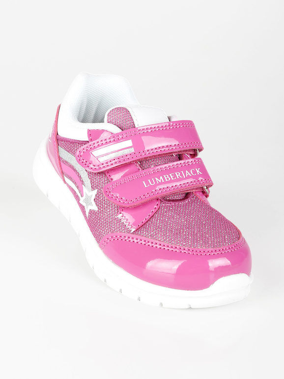 Lumberjack CRASH Scarpe da bimba con strappi Sneakers Basse bambina Fucsia taglia 20