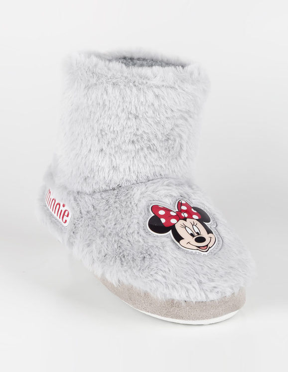 Disney Minnie pantofole a stivaletto con pelo Pantofole bambina Grigio taglia 30/31