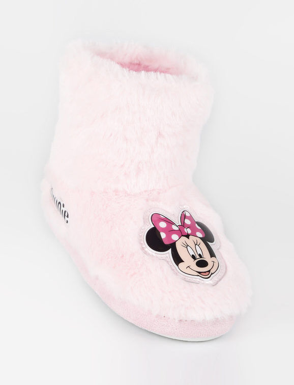 Disney Minnie pantofole a stivaletto con pelo Pantofole bambina Rosa taglia 30/31