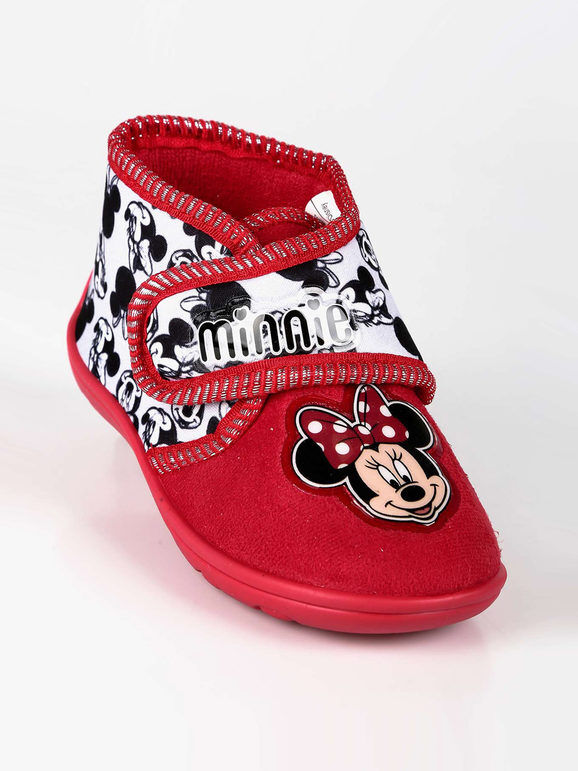 Disney Minnie pantofole alte da bambina Pantofole bambina Rosso taglia 27