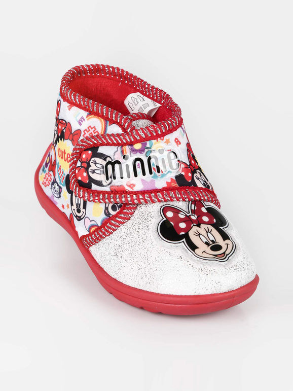 Disney Minnie pantofole alte da bambina Pantofole bambina Rosso taglia 27