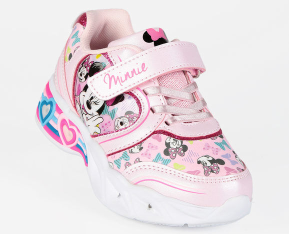 Disney Minnie Sneakers da bambina con luci Sneakers Basse bambina Rosa taglia 27