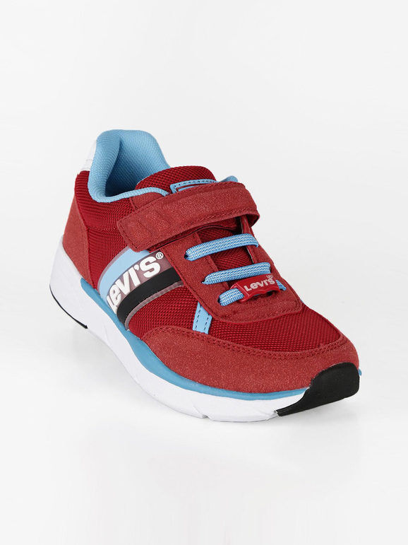 Levis OREGON VELCRO Sneakers con lacci e velcro rosso Sneakers Basse bambino Rosso taglia 33