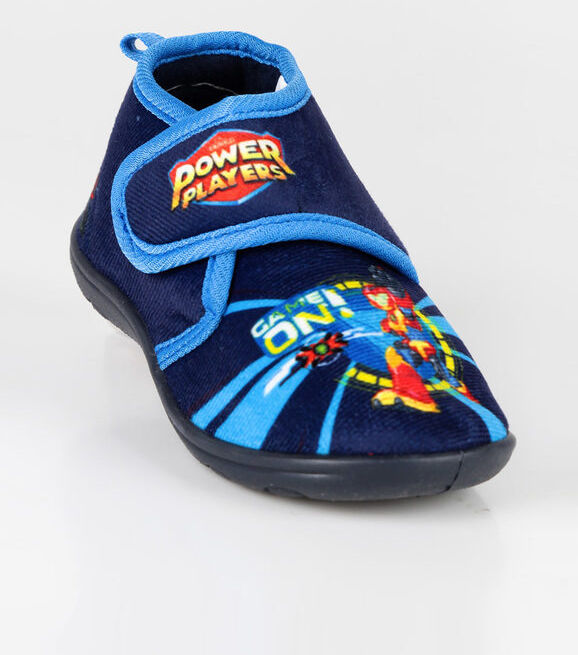 Power Players Pantofole alte da bambino con strappo Pantofole bambino Blu taglia 24