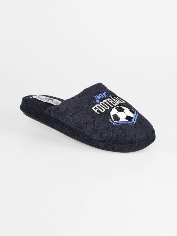 Slippers Pantofole football da bambino Pantofole bambino Blu taglia 33