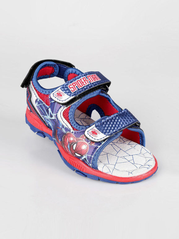 Marvel Sandaletti Spider Man con cinturini a strappo Sandali Bassi bambino Blu taglia 27