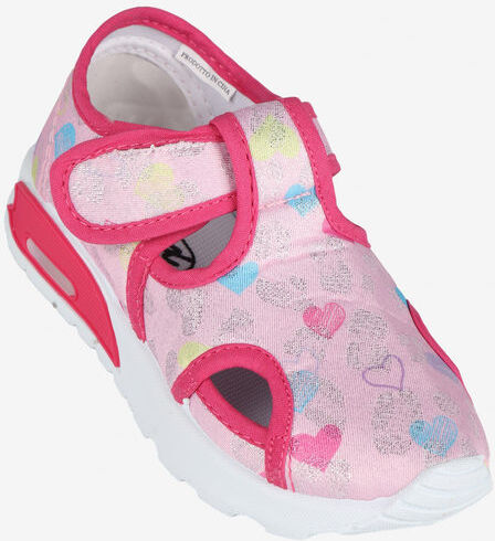 Cox Sandali chiusi da bambina in tessuto con luci Sandali Bassi bambina Rosa taglia 30