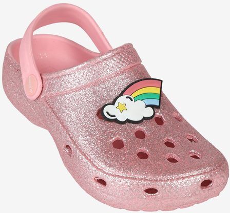 Defonseca Sandali da bagno in gomma glitter da bambina Ciabatte bambina Rosa taglia 34