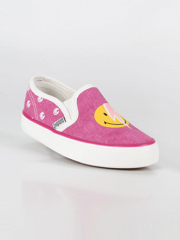 Smiley World Scarpe basse senza lacci rosa Sneakers Basse bambina Fucsia taglia 29