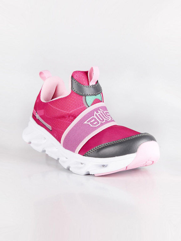 Bulls Scarpe bimba in tessuto con luci Sneakers Basse bambina Fucsia taglia 35