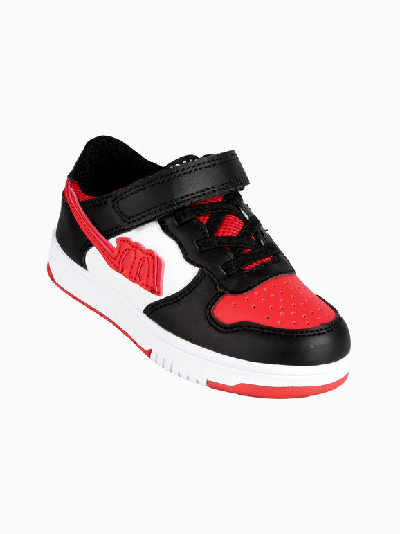 melania Sneakers bicolor da bambino Sneakers Basse bambino Rosso taglia 27