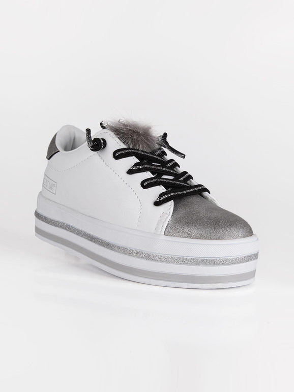 Sweet Sneakers platfom nere con strass Sneakers Basse bambina Bianco taglia 29