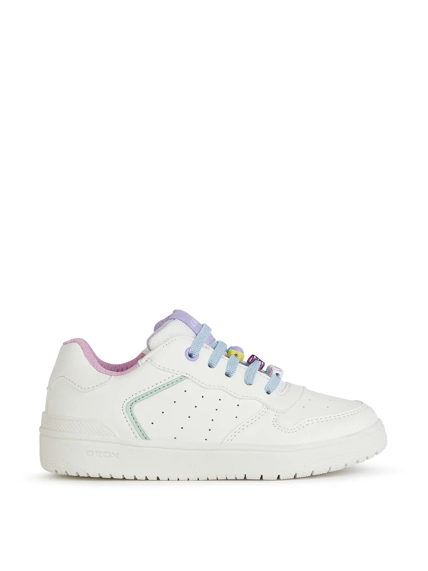 Geox Sneakers Bianche Ragazza BIANCO/MULTI 28