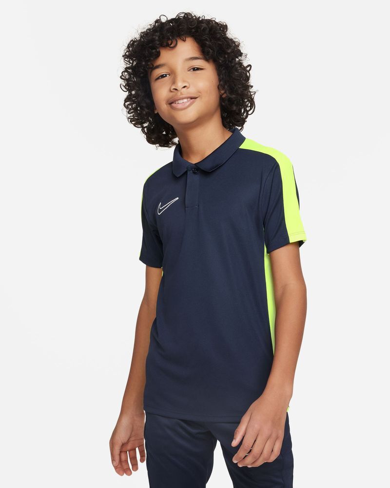 Nike Polo Academy 23 Blu Navy e Giallo Fluorescente per Bambino DR1350-452 L