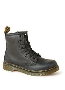 Dr. Martens 1460 J biker boot van leer - Zwart