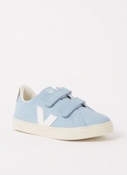 Veja Esplar sneaker van nubuck met leren details - Blauw