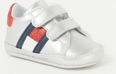 Tommy Hilfiger Babyschoentje met logo en glitter - Zilver