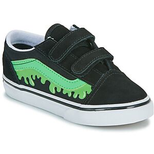 Lage Sneakers Vans Old Skool V GLOW SLIME BLACK/GREEN Zwart 20,21,22,24,25,26,22 1/2,23 1/2,25 1/2,26 1/2,24 1/2 Girl