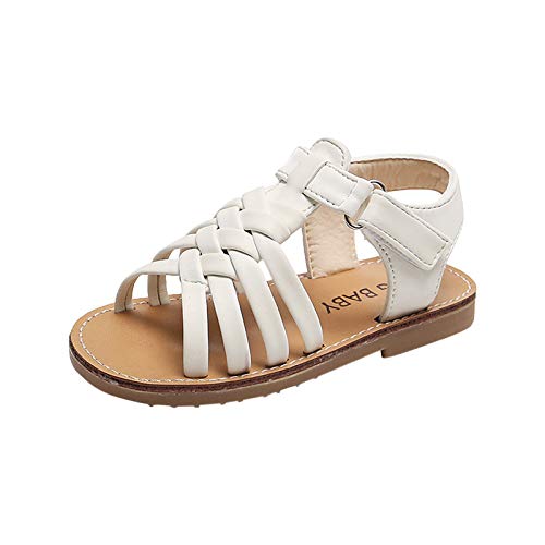 Generic Badschoenen voor kinderen, meisjes, baby, leren schoenen, kinderlus, strand, vrouwenschoenen, blote voetschoenen, kinderen, wit, 23 EU