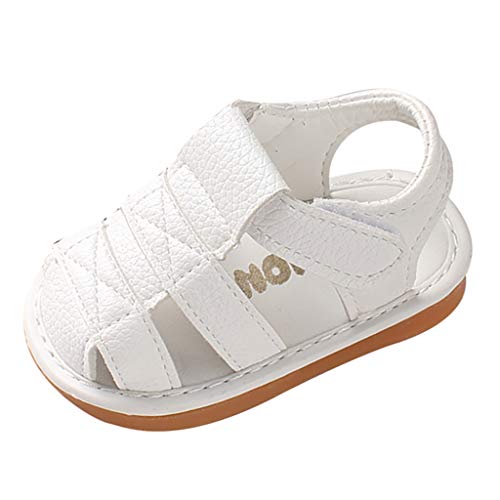 TDEOK Babyschoentjes om te leren lopen meisjes wandelaars babyschoenen sandalen enkele babyschoenen babyschoenen antislip, wit, 9-12 Monate