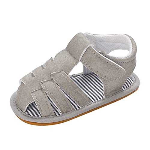 Generic Dansschoenen Jongens Sandalen Roodachtige Schoenen Eerste Schoenen Wandelaar Single Baby Zachte Jongens Meisjes Baby Schoenen Lage Schoenen Jongens 35, Z2 Grijs, 22 EU