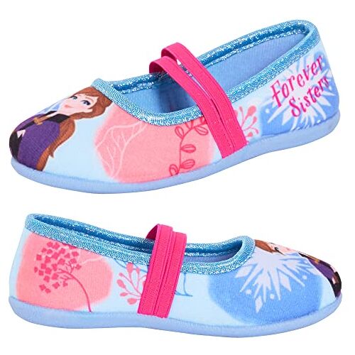 Disney Frozen 2 pantoffels voor meisjes, Elsa Anna ballerina's, kinderpantoffels, slip-on pantoffels, Meerkleurig, 24 EU